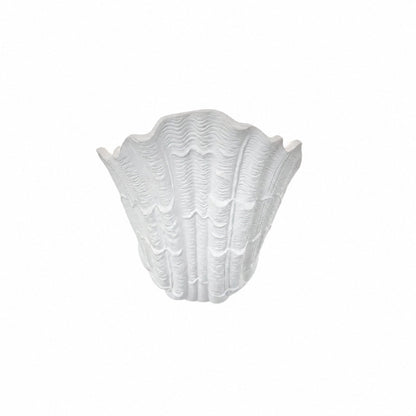 Seavira Organic Seashell Texture Wall Light - Modern Plaster Sconce for Living Room and Entryway