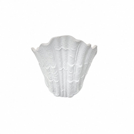 Seavira Organic Seashell Texture Wall Light - Modern Plaster Sconce for Living Room and Entryway
