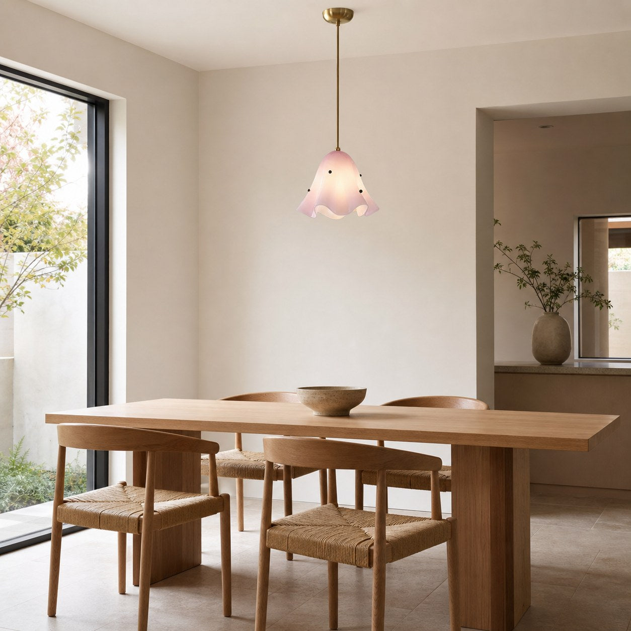 Bellina Artistic Glass Pendant Light - Modern Bloom Inspired Hanging Ceiling Lamp