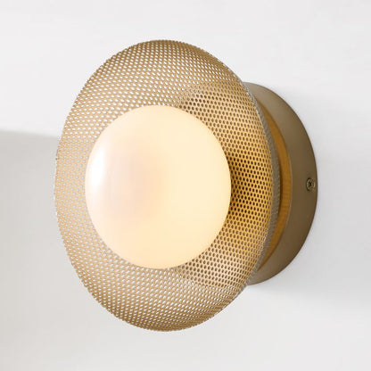 Elorina Sconce Wall Light - Textured Metal or Glass Shade
