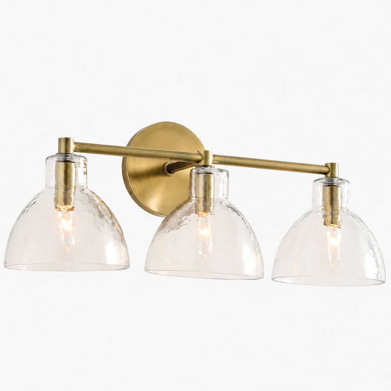 Glavira Doppel-Wandleuchte aus recyceltem Glas – Wandbeleuchtung aus Messing für den Innenbereich