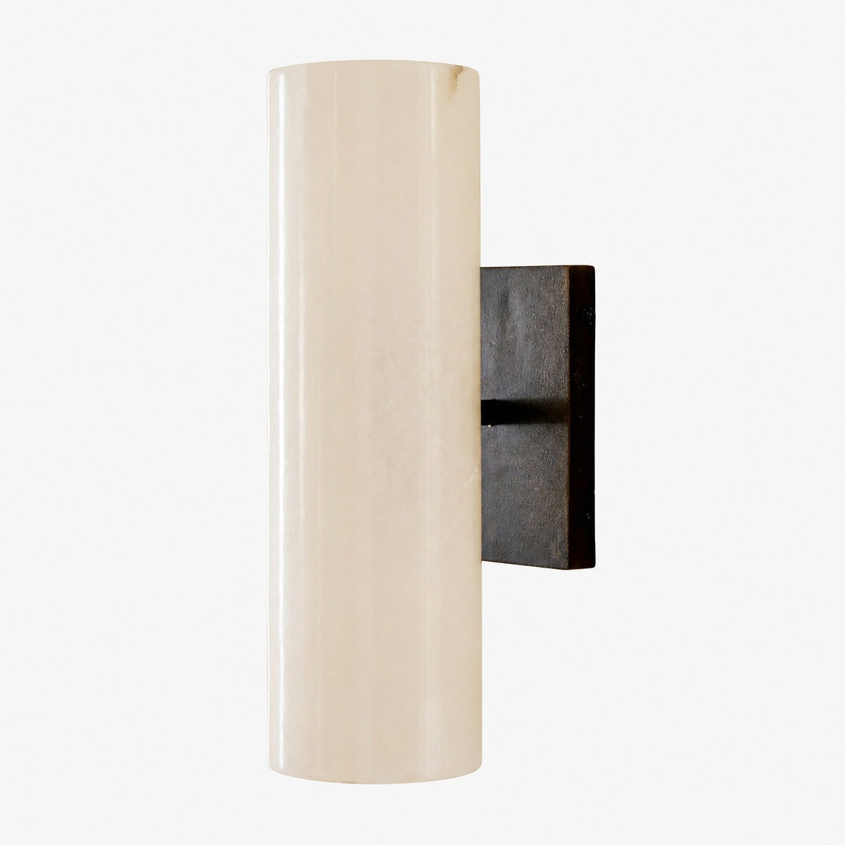 Wolvina Natural Marble Tube Sconce with Sleek Metal Details