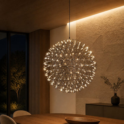 Silver Spark Ball Pendant Light