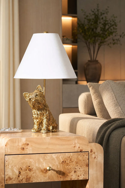 Pawdia Einzigartige Tischlampe – Dekorative Keramik-Tier-Nachttischlampe