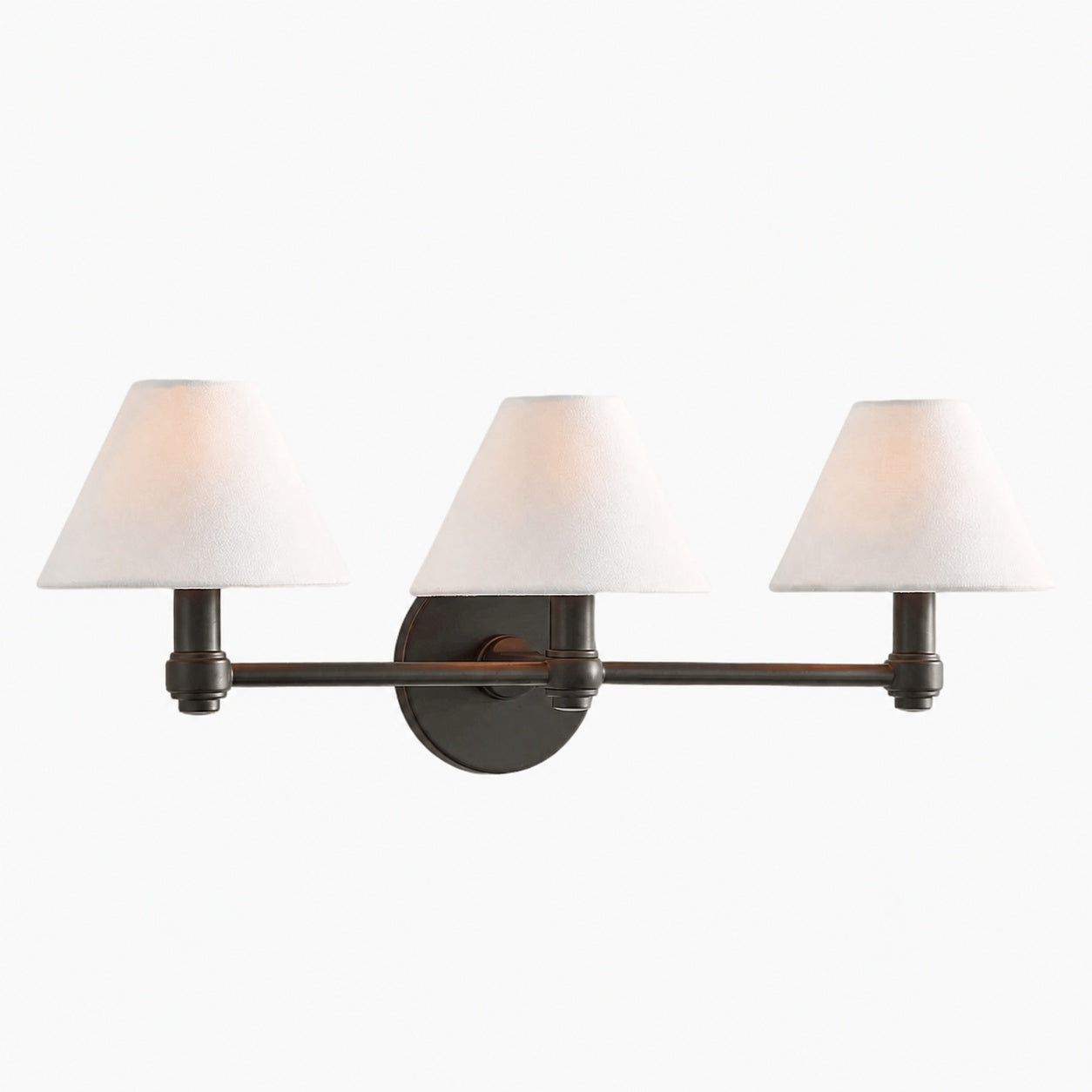 Everett Modernes Metall Wandlicht mit Stoffschirm - Ideal für Bad oder Wohnbereiche