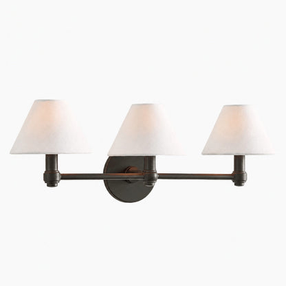 Everett Modernes Metall Wandlicht mit Stoffschirm - Ideal für Bad oder Wohnbereiche