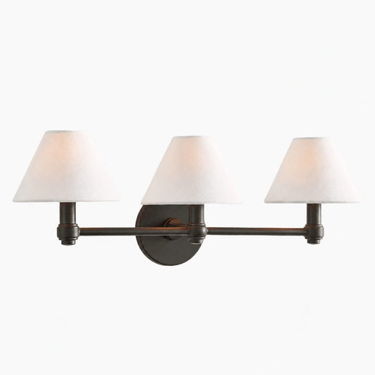 Everett Modernes Metall Wandlicht mit Stoffschirm - Ideal für Bad oder Wohnbereiche