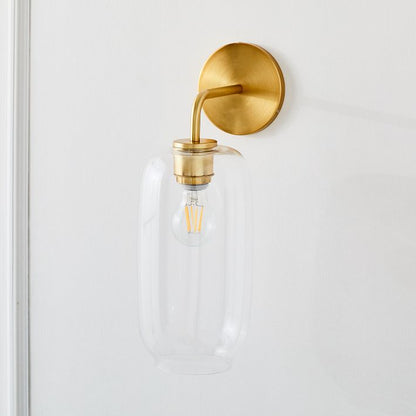 Lumivelle Pebble Sconce - Stylish Wall Light - Glass & Metal, Energy Efficient