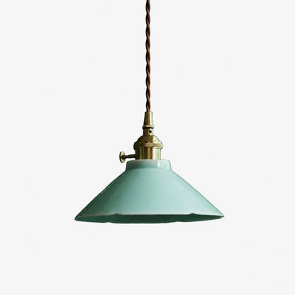 Plum Green Ceramic Pendant Light