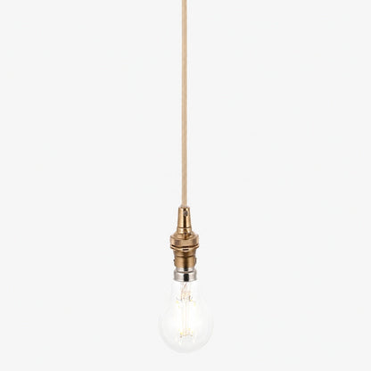 Moderne Pendelleuchte aus Messing von Plaitar – Minimalistische Deckenleuchte mit geflochtenem Kabel für Flure