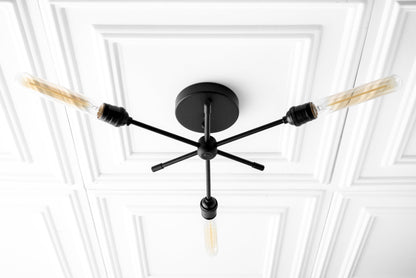 Mobilux Line Industrial Chandelier - Modern Ceiling Light Fixture for Home