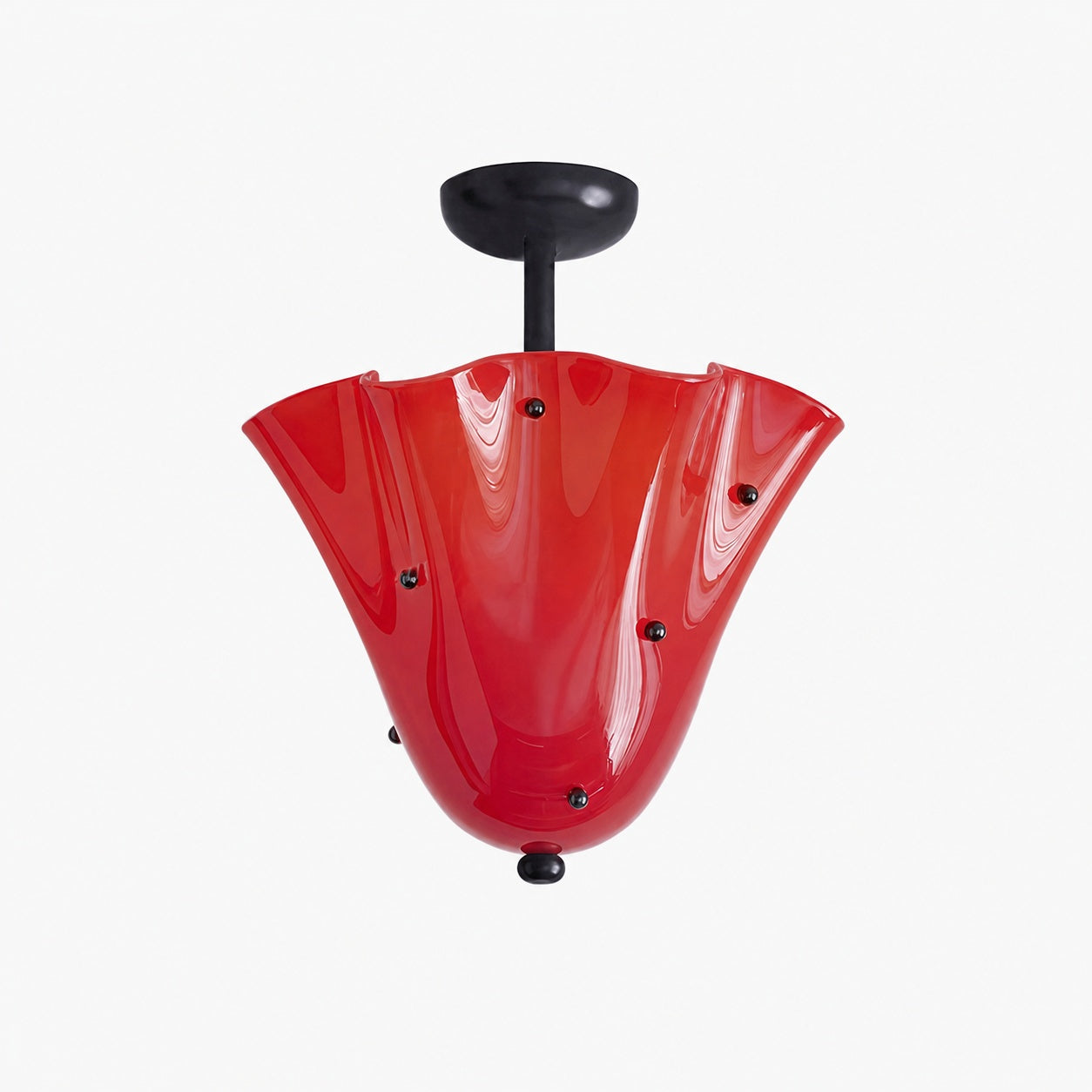 Bellina Decorative Glass Ceiling Light - Modern Sculptural Flush Mount