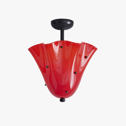 Bellina Decorative Glass Ceiling Light - Modern Sculptural Flush Mount