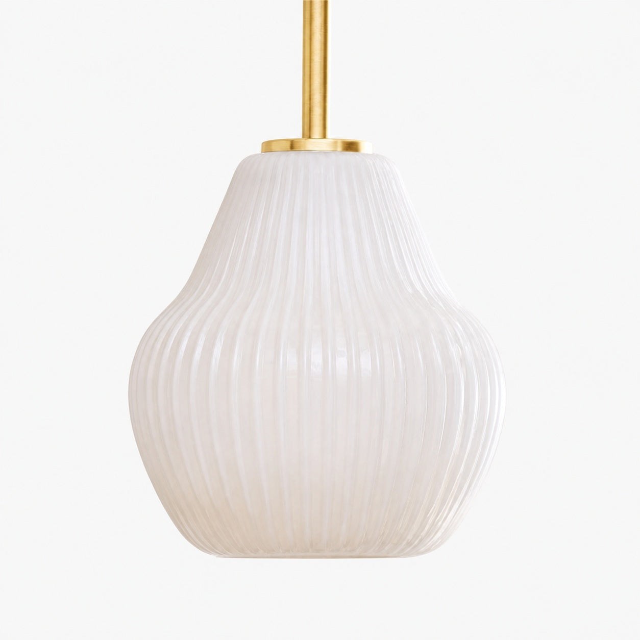 Rivrona Ribbed Pendelleuchte – Moderne gerippte Glasleuchte mit Metalloberfläche
