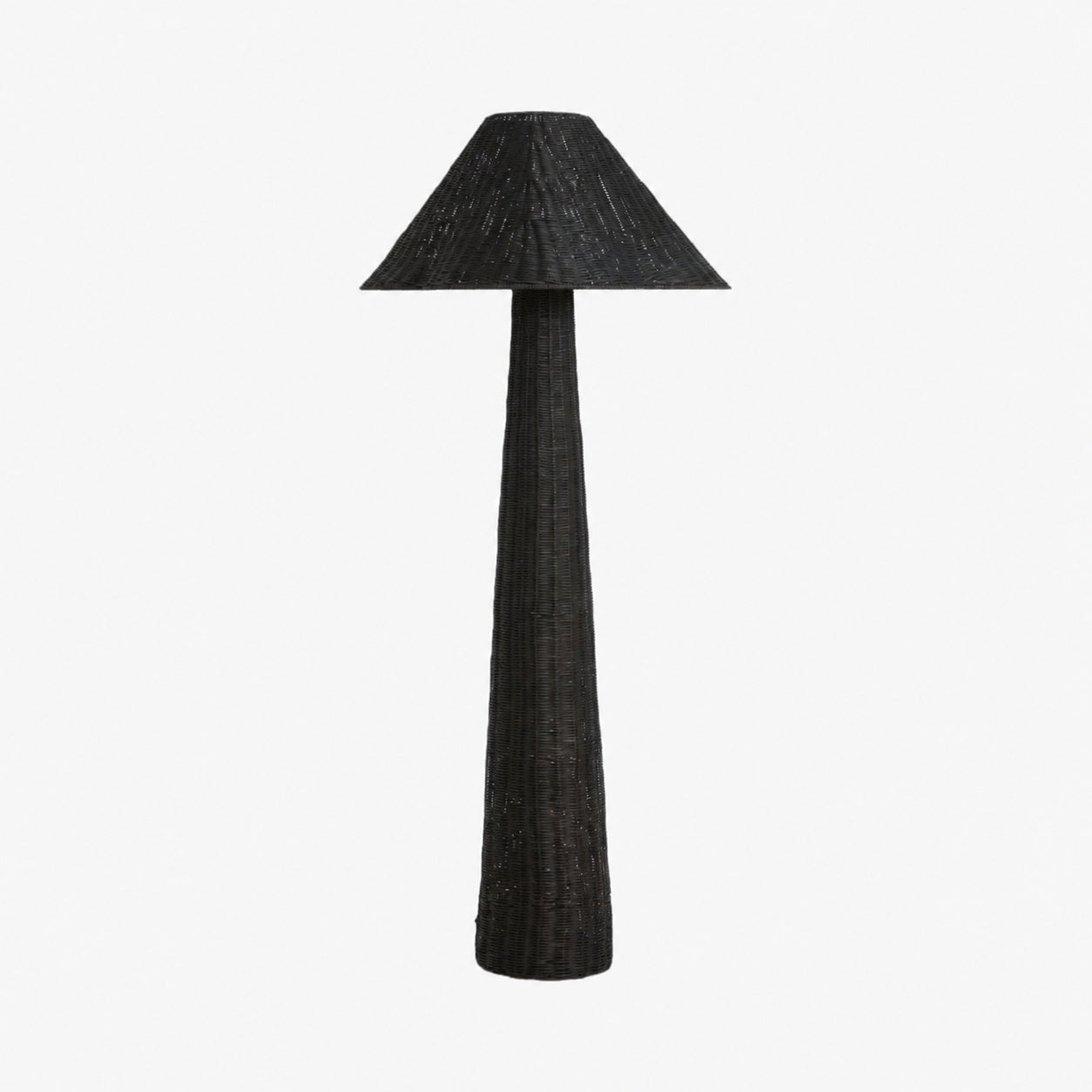 Wickara Stehlampe aus gewebtem Rattan – Skulpturales Rattan-Design im natürlichen Rattan-Stil, geeignet für Wohnzimmer und Schlafzimmer