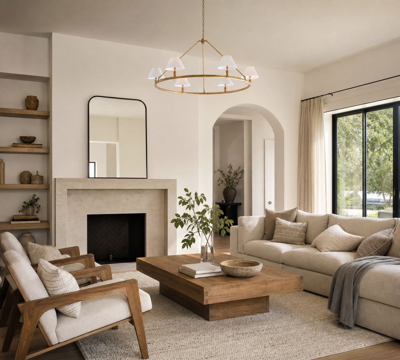 Rowan Schlanke Articulating Floor Lamp mit Leinenlampenschirm für fokussiertes Licht