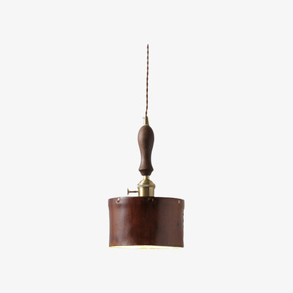 Modern Minimalist Leather Shade Pendant Light