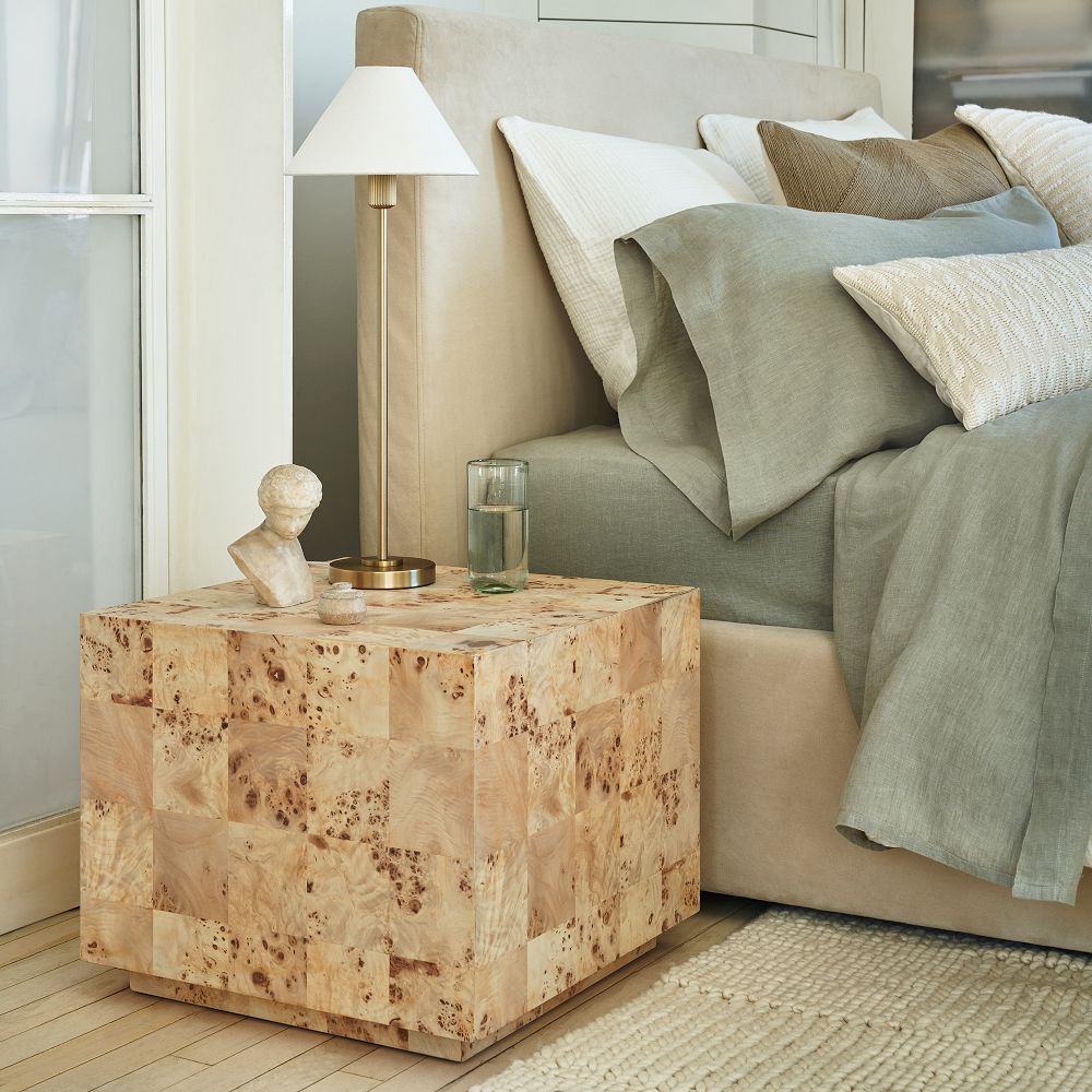 Diora Tischlampe und Stehlampe - Moderner Linear Stil Eleganter Leinen Lampenschirm für Wohnzimmer