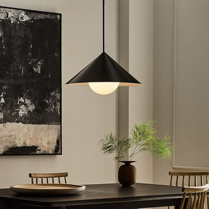 Brivana Adjustable Pendant – Mid-Century Cone Light for Kitchen & Dining