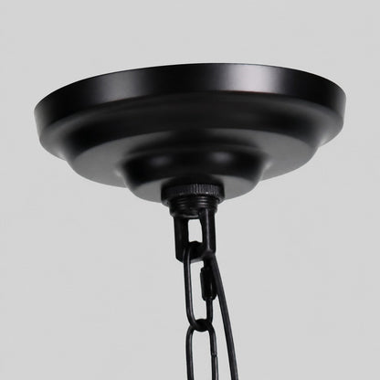 Ceiling canopy and suspension chain detail