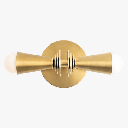 Pyralis Cone Art Deco Wandleuchte – Mehrrichtungsleuchte für Schminktisch oder Wand