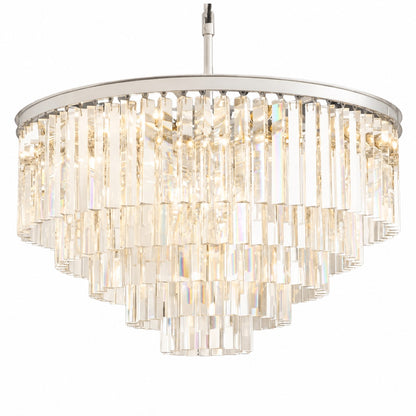 Aurevon Crystal Prism Metal Frame Modern Ceiling Chandelier for Home and Hotel