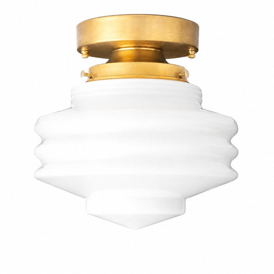 Geotower Glas Art Deco Deckenleuchte - Glaskugel - Elegante Einrichtung für Zuhause