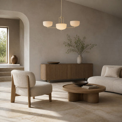 Lustrona Mehrflammiger Kronleuchter mit Metallkuppelschirmen – Modernes, stromlinienförmiges Design für das Esszimmer