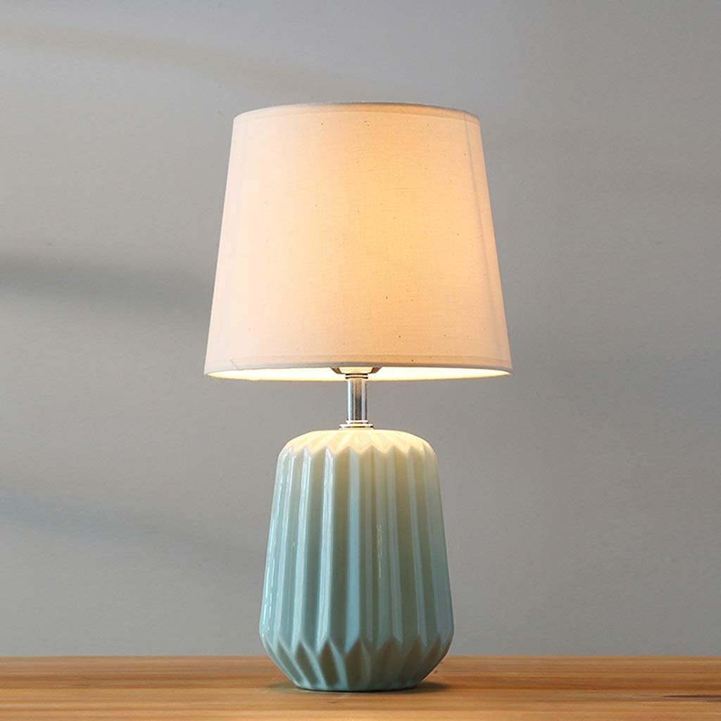 Nobel Stoff Keramik Bett Tischlampe