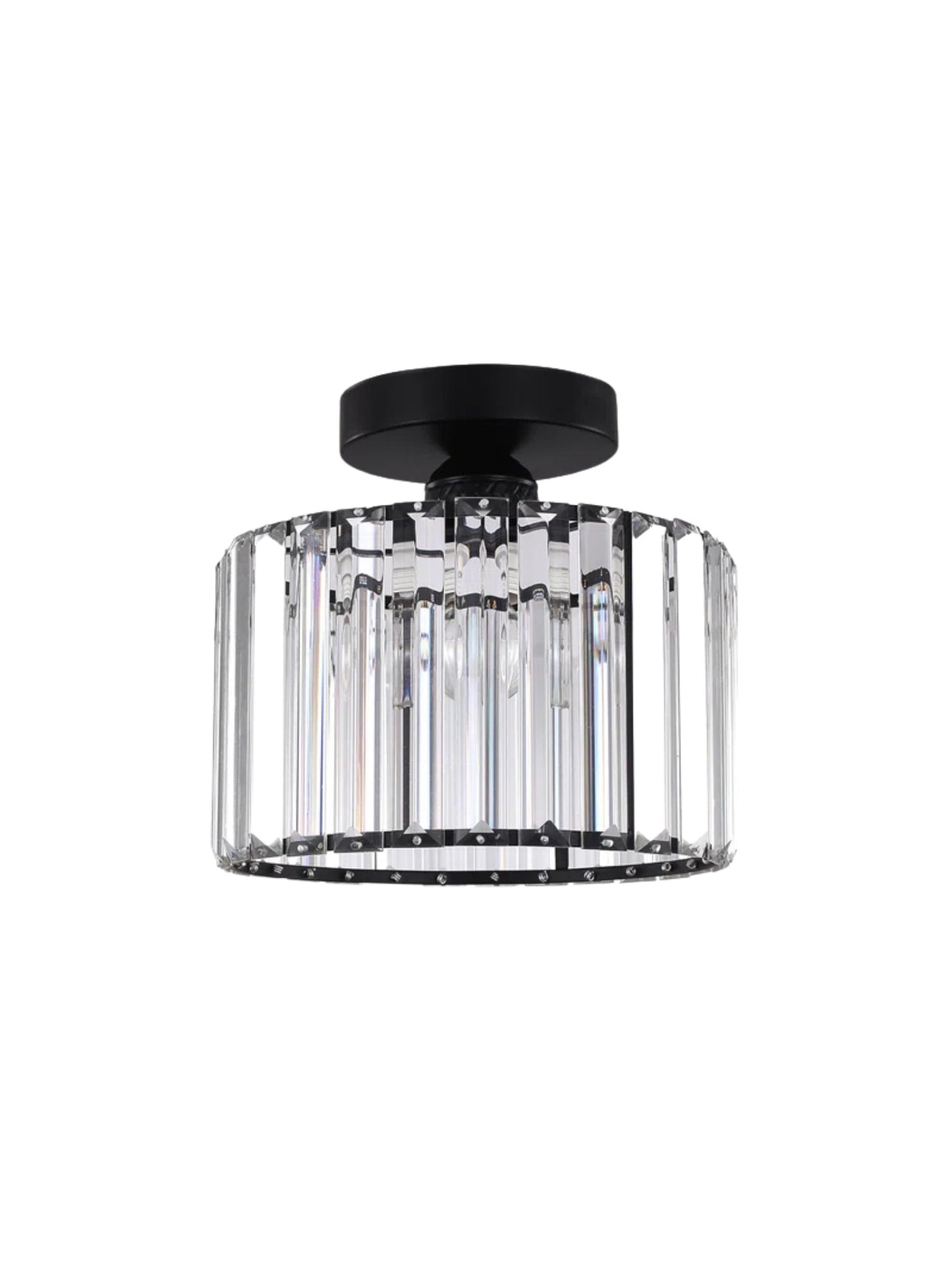 Modern Semi Recessed Crystal Ceiling Lamp