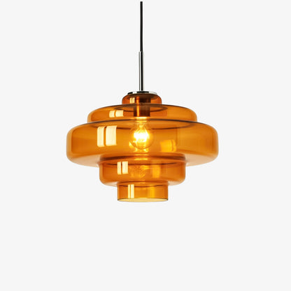 Koloro Millie Stufen Pendelleuchte aus Glas - Retro Stil für Wohn- und Esszimmer