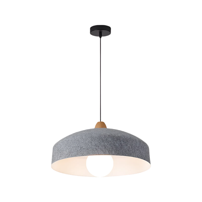 Artisan Textured Felted Pendant Lamp With Warm-industrial Bowl shade Lamp For Lounge Area 