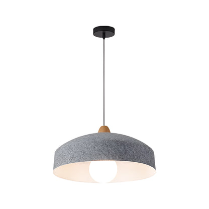 Artisan Textured Felted Pendant Lamp With Warm-industrial Bowl shade Lamp For Lounge Area 