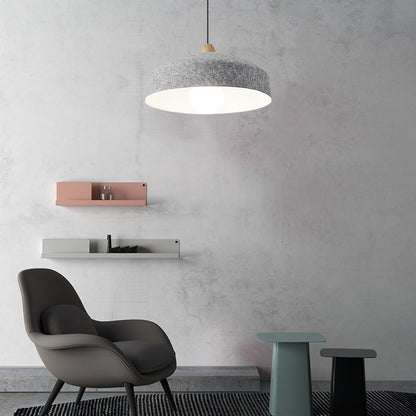 Artisan Textured Felted Pendant Lamp With Warm-industrial Bowl shade Lamp For Lounge Area 2