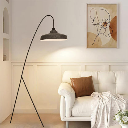 Artistic Hat Shaped Floor Lamp With Cozy Modern Grey Felt For Family Room 4