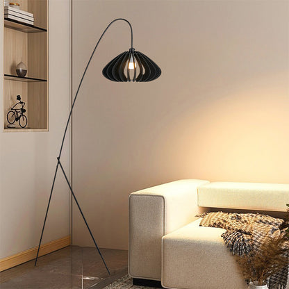 Chic Pumpkin Shade Ambient Fishing Floor Lamp With Charming Handcrafted Felt For Bedroom 3