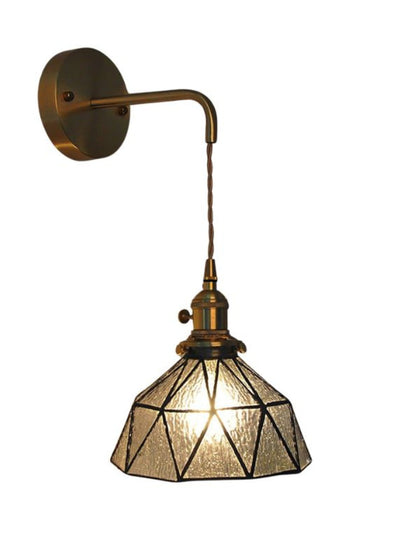 Retro Pastorale Wandleuchte mit geometrischem Muster
