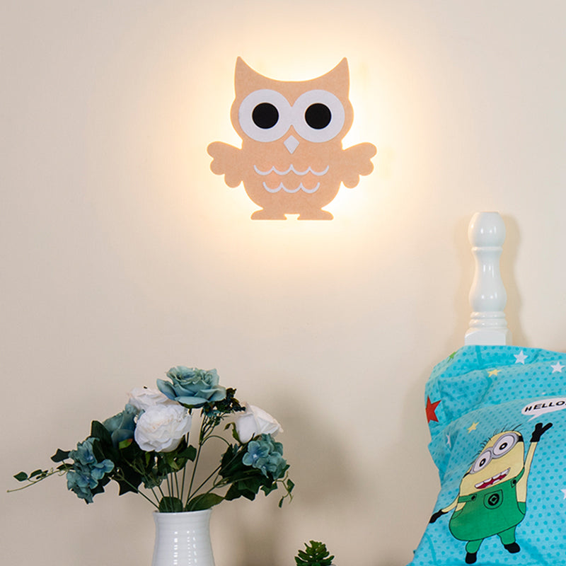 Cozy Minimalist Felt Owl Wall Lamp With Mesmerizing Sapphire Color For Kids Room And Study 5