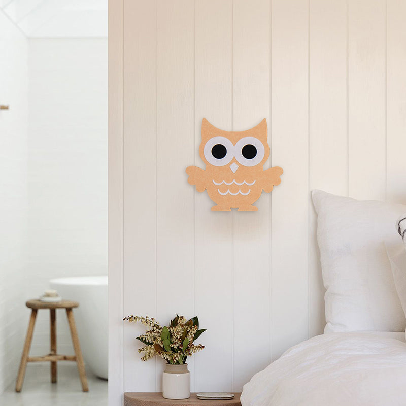 Cozy Minimalist Felt Owl Wall Lamp With Mesmerizing Sapphire Color For Kids Room And Study 1
