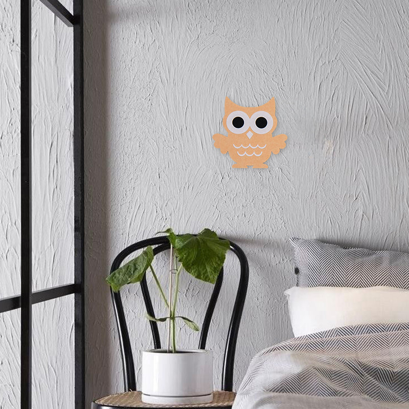 Cozy Minimalist Felt Owl Wall Lamp With Mesmerizing Sapphire Color For Kids Room And Study 3
