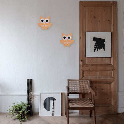 Cozy Minimalist Felt Owl Wall Lamp With Mesmerizing Sapphire Color For Kids Room And Study 4