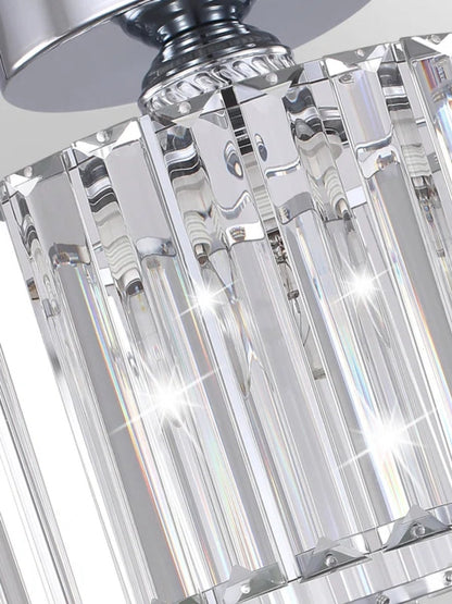 Modern Semi Recessed Crystal Ceiling Lamp