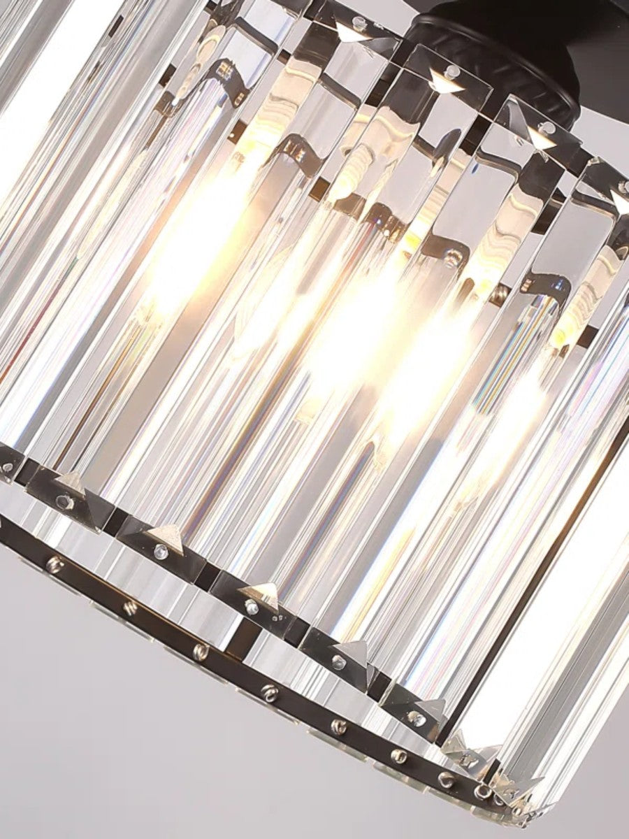 Modern Semi Recessed Crystal Ceiling Lamp