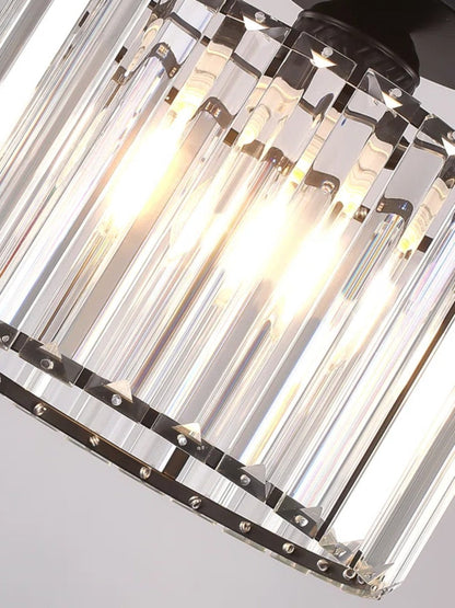 Modern Semi Recessed Crystal Ceiling Lamp