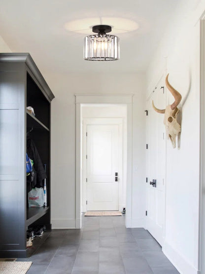 Modern Semi Recessed Crystal Ceiling Lamp