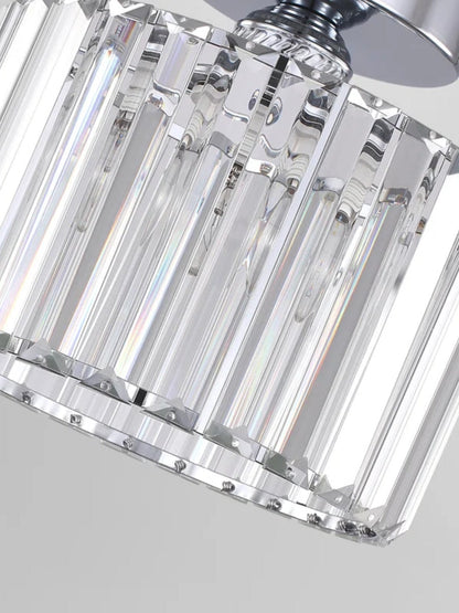 Modern Semi Recessed Crystal Ceiling Lamp