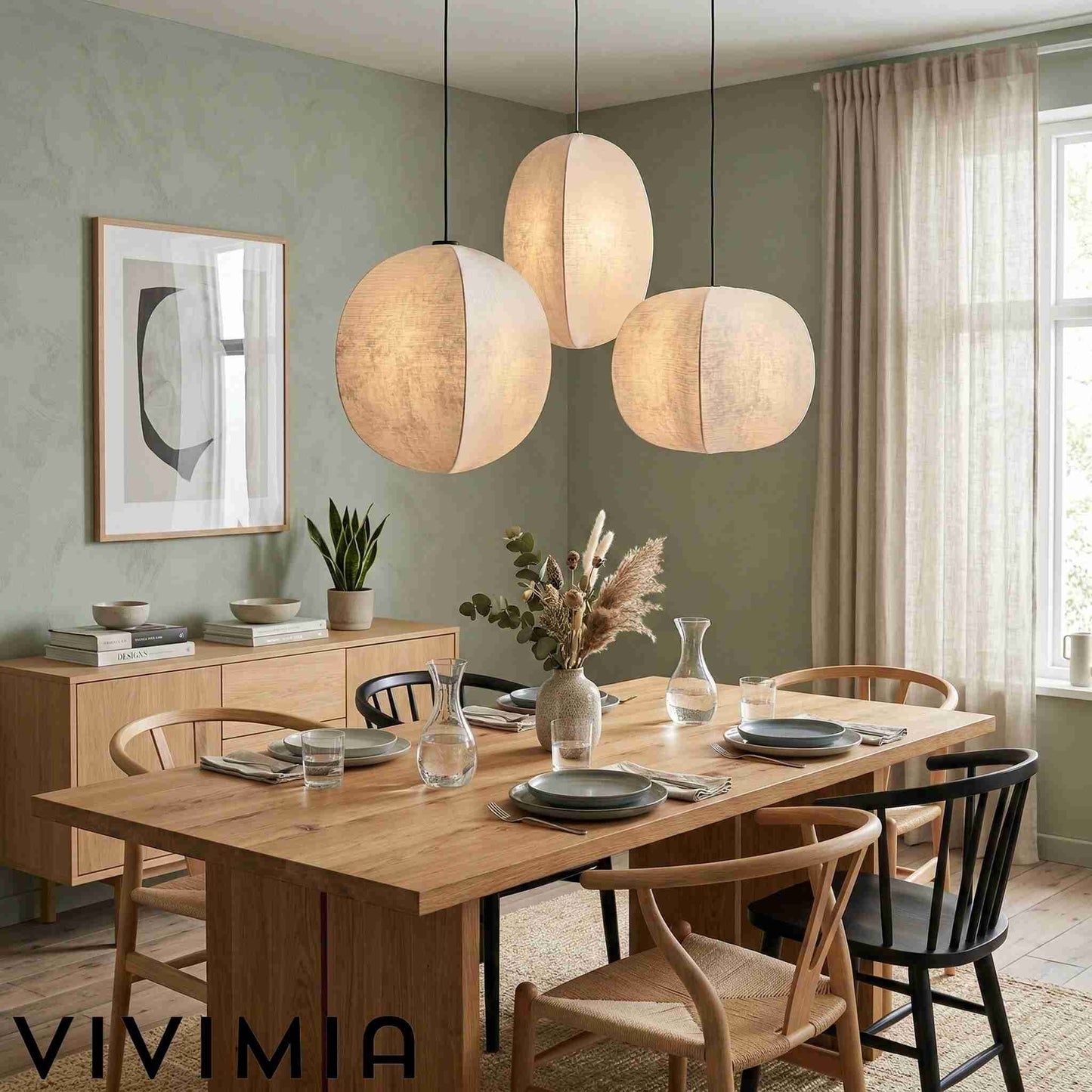 Diora Sculptural Design Pendant Light – Metal Modern Style for Living Room