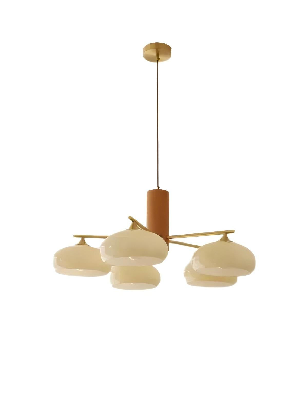 Mittelalterlicher Kronleuchter im Blockhausstil im Vintage-Stil