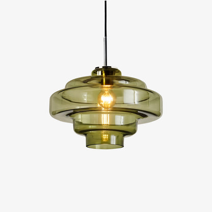 Koloro Millie Stufen Pendelleuchte aus Glas - Retro Stil für Wohn- und Esszimmer