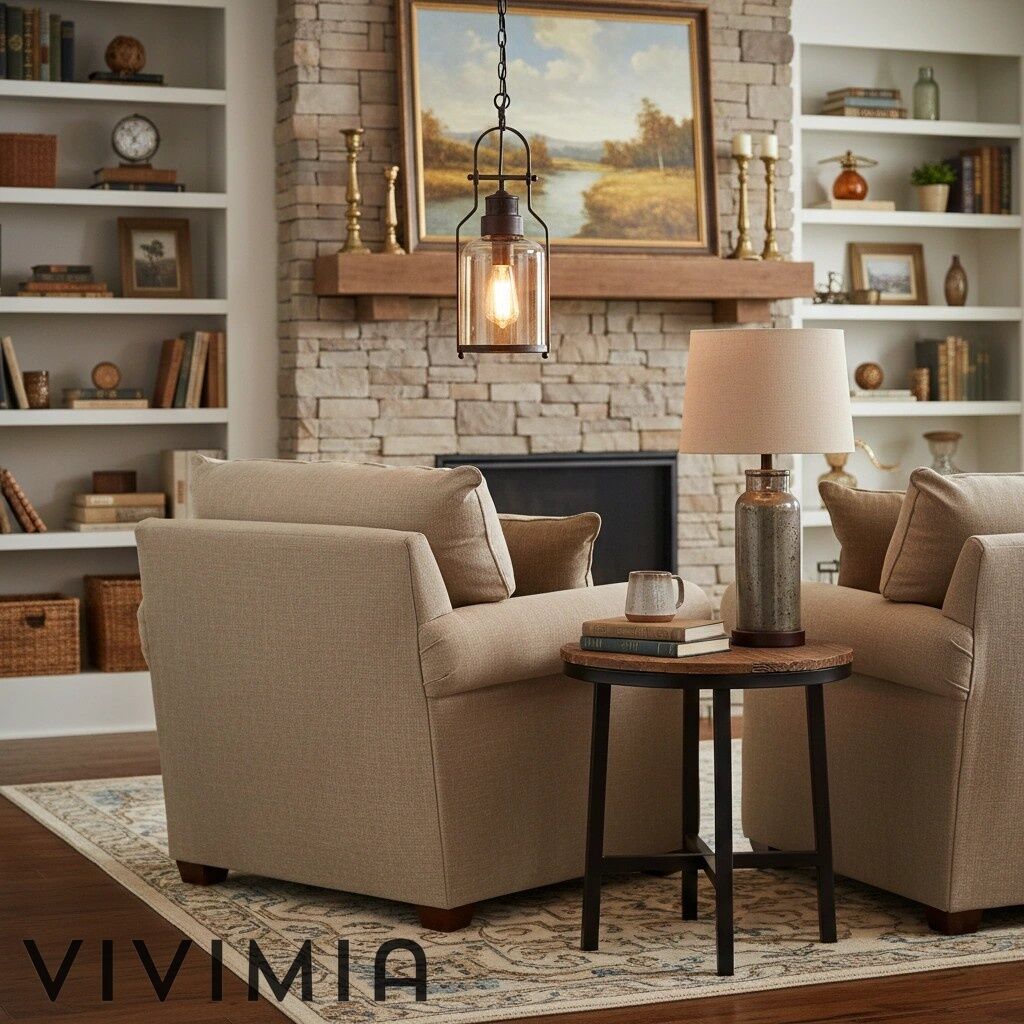 Lirra Vintage Iron Glass Pendant Lamp - Industrial Style Ceiling Lamp for Bars and Homes U20